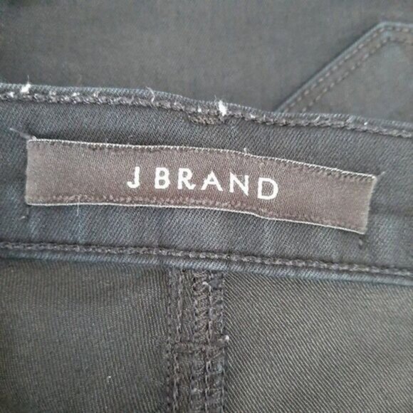J BRAND Coated Coat Steal Super Skinny Black Jeans Sz 27 Flawed - Picture 10 of 12